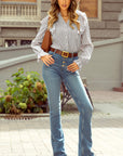 Melanie Flounce Sleeve Ruffled Shirt