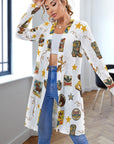Vintage Cowgirl Collage Western Lightweight Cardigan