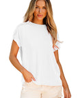 Corded Knit Reverse Seam T-Shirt