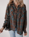 Plaid Button-Up Chest Pocket Shacket