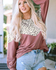Leopard Animal Print Patchwork PLUS Top