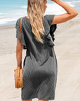Jocelyn Ruffled Flutter Sleeve Dress