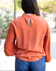 June Swiss Dot Balloon Sleeve Loose Blouse