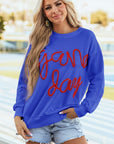 GAME DAY Tinsel Drop Shoulder Sweatshirt