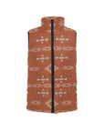 Brown Aztec Men's Puffy Vest