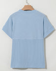 Madison Plain Corded Knit Mock Neck Top