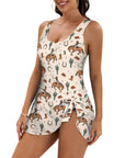 Rodeo Cowboy Print Skirted Swimsuit