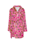 Pink Yeehaw Women's Western Bath Robe
