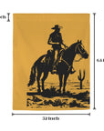 Desert Cowboy Window Curtain 52"x63" Made in America