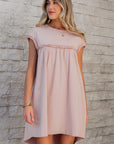 Kennedi Frilled Trim Loose Fit Mini Dress