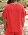 Corded Knit Tee and Shorts Set