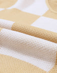 Checker Bishop Sleeve Sweater