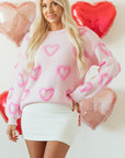 Heart Bubble Baggy Sweater