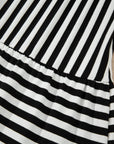 Stripe Sleeveless Tiered Mini Dress