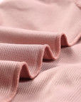 Faith Solid Ribbed Knit Round Neck Pullover Sweatshirt