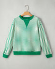 Stripe Patchwork Long Sleeve Top