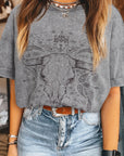 Western Steer Head Tie Dye Tee