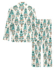 Turquoise Christmas Trees Men's Western Pajamas