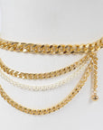 Layered Chain and Pearl Belt