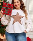 Elliana Star Crew Neck Plus Size Top
