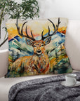 Watercolor Buck Hunting Pillow Case Made In America