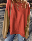Ella Patchwork Drop Shoulder Pullover