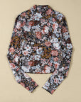 Floral Mesh Long Sleeve Top