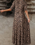 Leopard Floral Mesh Reversible Dress