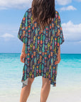 Crazy Cactus Lady Duster Kimono Coverup