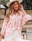 Sienna Floral Tassel Tie Tunic Blouse