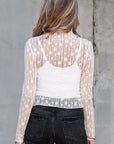 Adalynn Sheer Floral Lace Long Sleeve Top