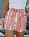 Murphy Tie Dye Drawstring Casual Shorts