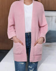 Solid Open Front Cardigan