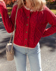 Kennedy Cable Knit Buttoned Cardigan