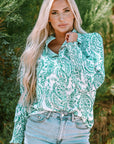 Mckenna Paisley Buttoned Loose Shirt