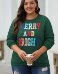 Christmas Merry And Bright Cable Knit Pullover Sweatshirt
