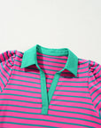Hattie Stripe Collared T-Shirt Dress