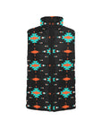 Turquoise Orange Aztec Women's Western Puffy Vest