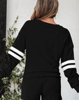 Varsity Stripe Sweatshirt and Short Set
