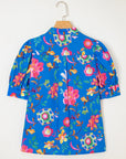 Floral Short Sleeve Buttoned Shirt