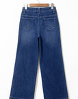 Denim Patch Pocket Wide Leg Jeans