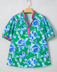 Plus Size Floral Short Sleeve Top