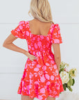 Kayla Floral Sweetheart Neck Dress