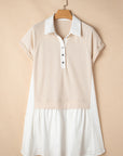Monroe Collared Buttoned Short Sleeve Mini Dress
