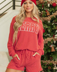 MERRY Corded Top and Shorts Set