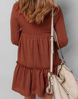 Everleigh Ribbed Frilled Trim High Waist Dress