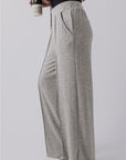 Freya Central Seam Wide Leg High Waist Knit Pants