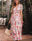 Kaitlyn Floral Short Sleeve Maxi Dress