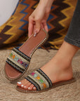 Quincy Bohemian Pattern Crochet Slippers