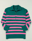 Peyton Collared Quarter Zipper Oversized Sweater